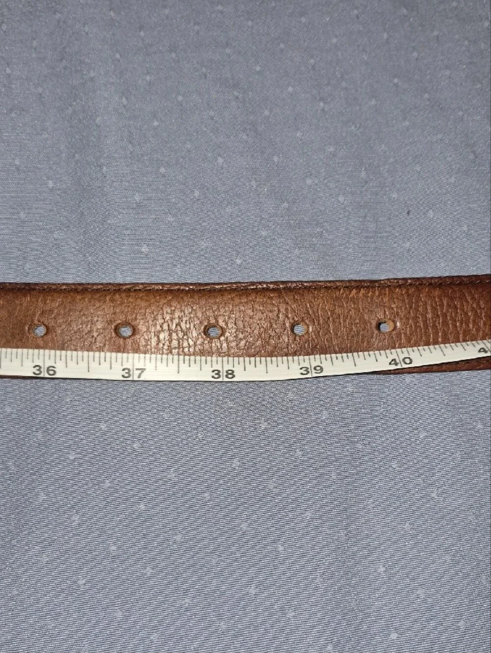 Polo by Ralph Lauren Brown Pebbled Leather Belt Engraved Logo Silver Buckle